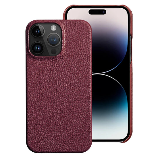 seraCase Genuine Leather Luxury iPhone Case for iPhone 13 Pro Max / Red