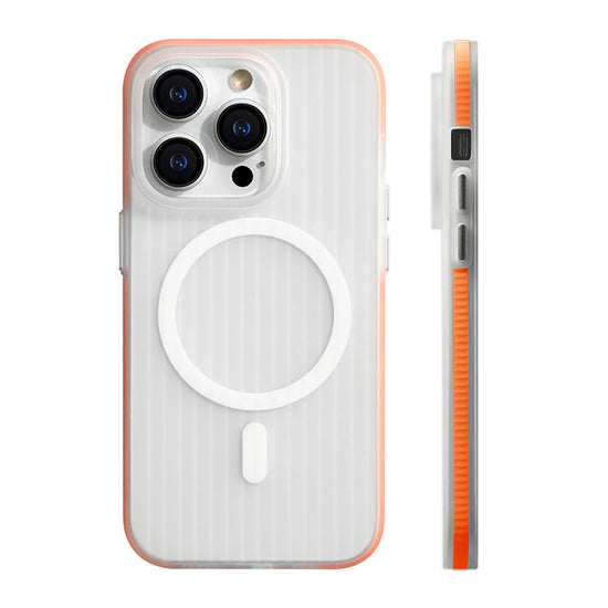 seraCase Corrugated Pattern MagSafe iPhone Case for iPhone 15 Pro Max / Orange