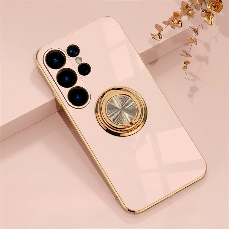 seraCase Cute Electroplated Samsung Case With Ring Holder for Samsung S24 Ultra / Pink