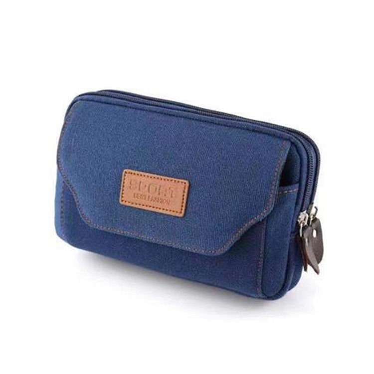 seraCase Waterproof Canvas Waist Mobile Case for M 3 Layer Blue HB