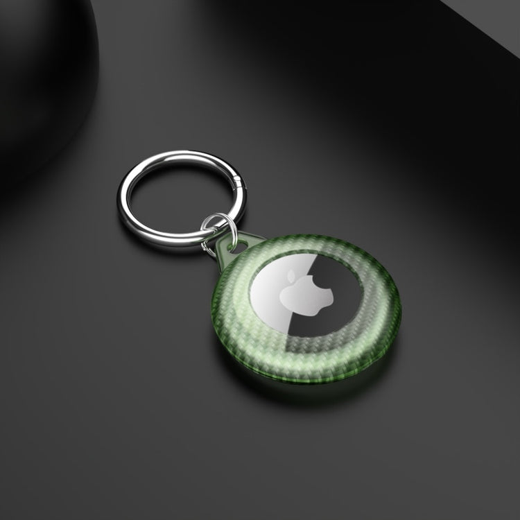seraCase Carbon Apple AirTag Keychain Case for Green