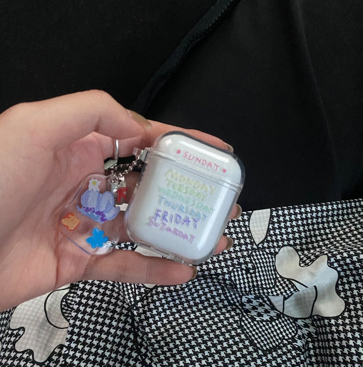 seraCase Cute Floral Clear AirPods Case for AirPods 1 or 2 / 5