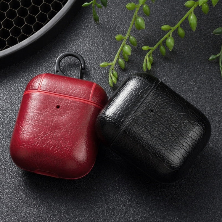 seraCase High End Protective Leather Case for AirPods With Hook for