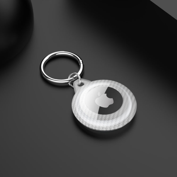 seraCase Carbon Apple AirTag Keychain Case for White