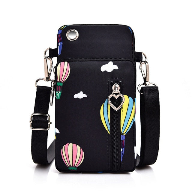 seraCase Shoulder Phone Pouch with Arm Band for Large QQ Black EJK