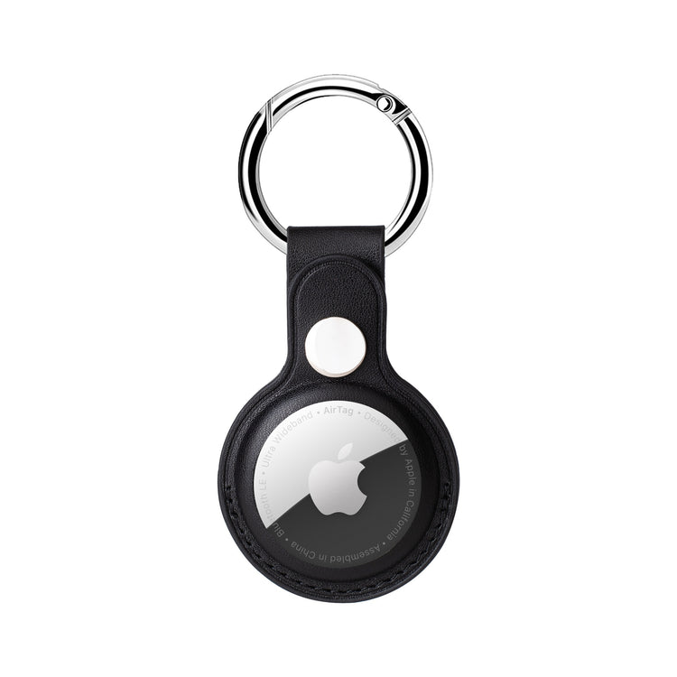 seraCase Handmade Leather Pendant Apple AirTag Holder for Black