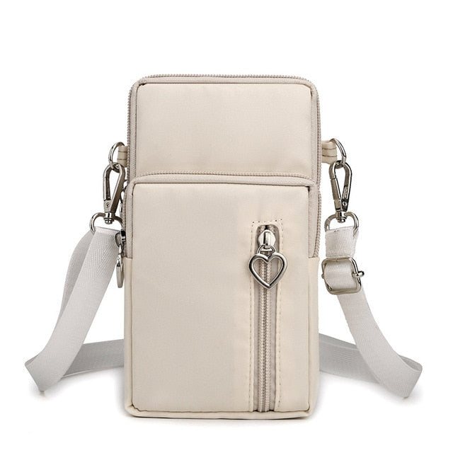 seraCase Shoulder Phone Pouch with Arm Band for Large off white