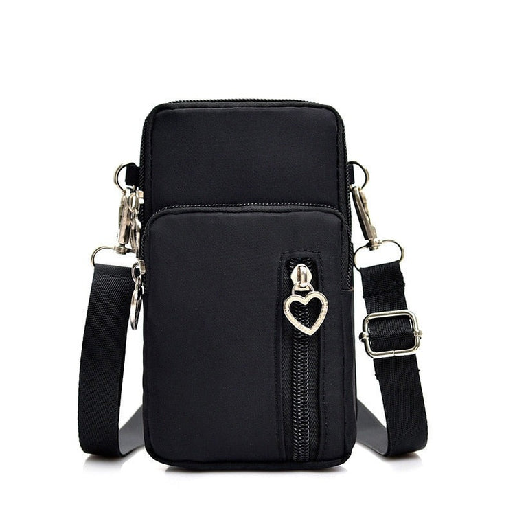seraCase Shoulder Phone Pouch with Arm Band for Larger Black