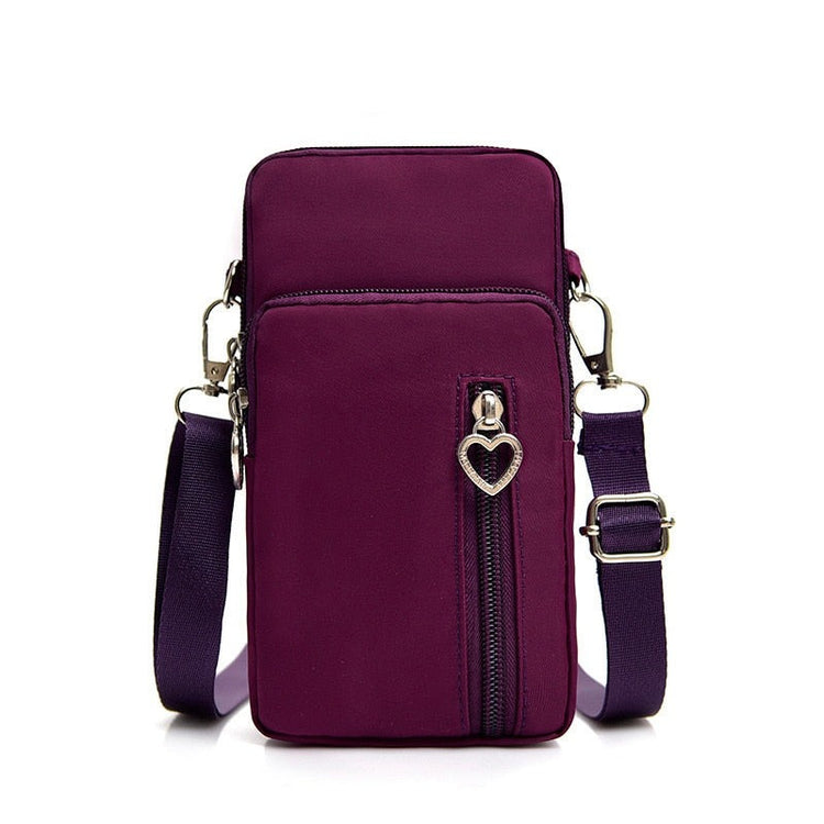 seraCase Shoulder Phone Pouch with Arm Band for Small Purple