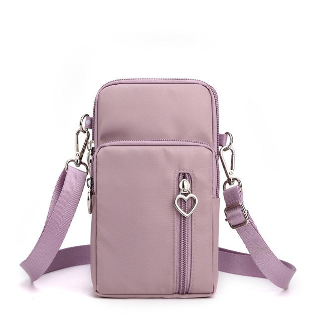 seraCase Shoulder Phone Pouch with Arm Band for Small Deep Pink
