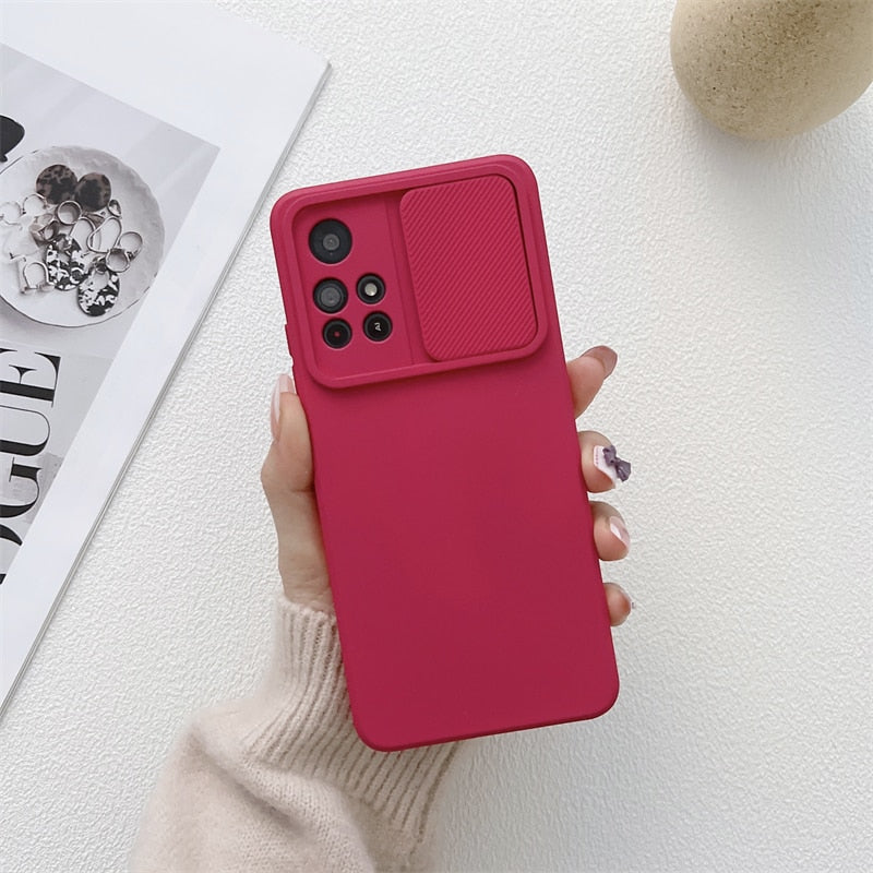 seraCase Colorful Samsung Case with Camera Shutter for Samsung S22 / Rose Red