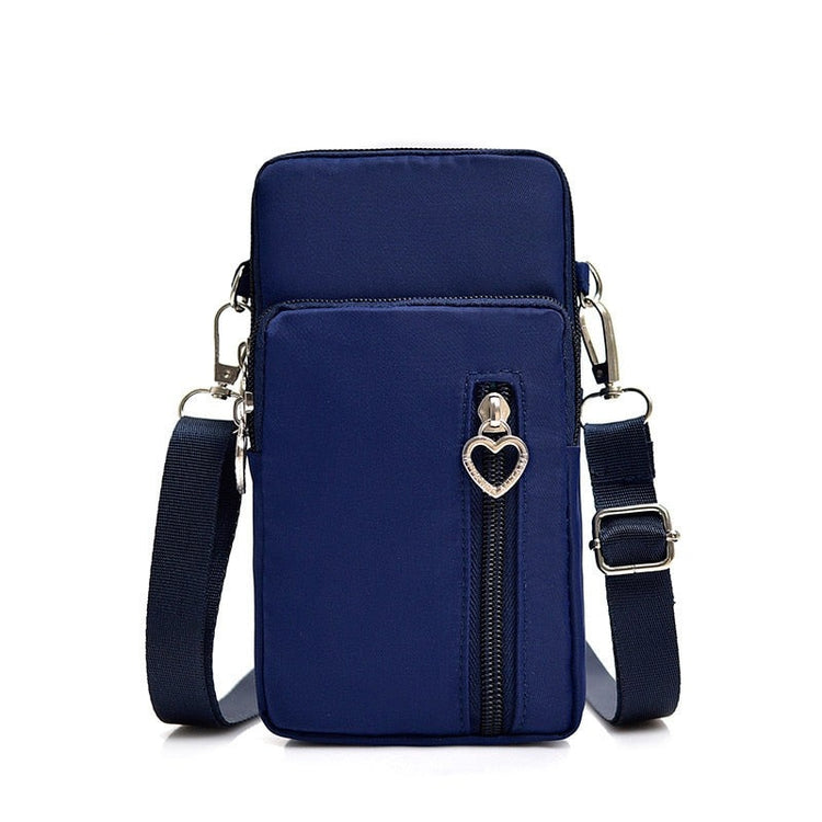 seraCase Shoulder Phone Pouch with Arm Band for Samll Blue