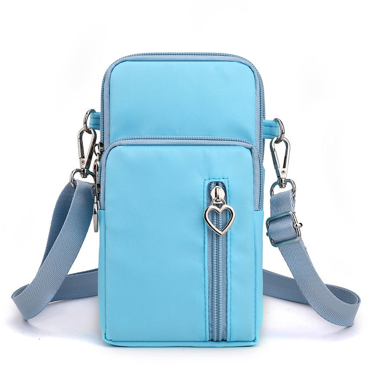 seraCase Shoulder Phone Pouch with Arm Band for Large Sky Blue