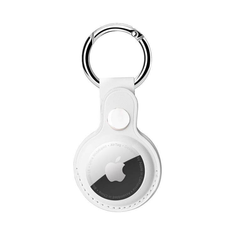 seraCase Handmade Leather Pendant Apple AirTag Holder for White