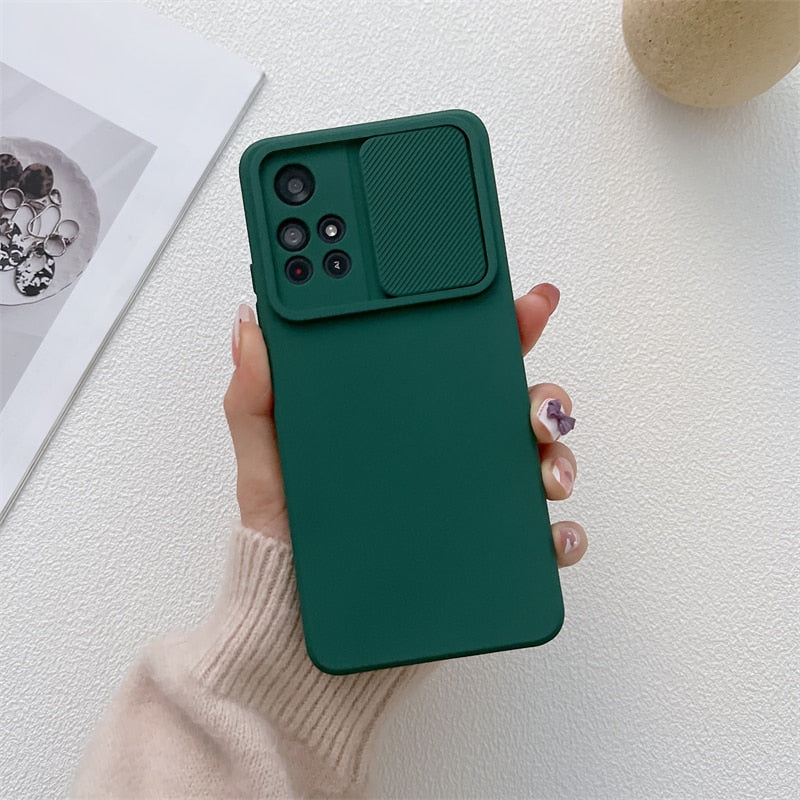 seraCase Colorful Samsung Case with Camera Shutter for Samsung S22 / Dark Green