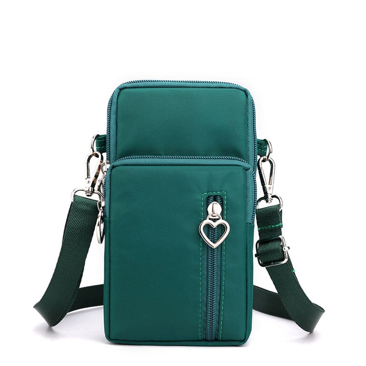 seraCase Shoulder Phone Pouch with Arm Band for Small Green