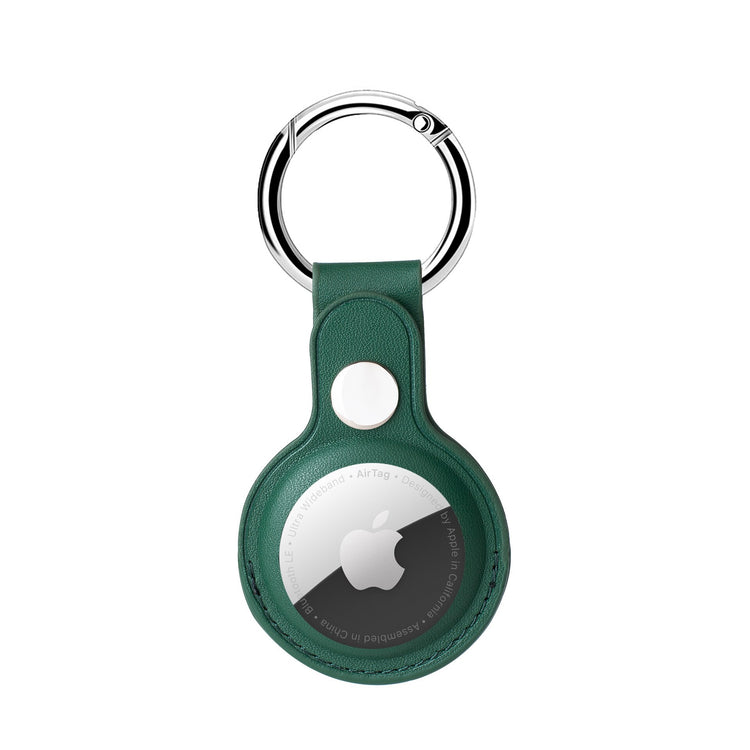 seraCase Handmade Leather Pendant Apple AirTag Holder for Grass Green