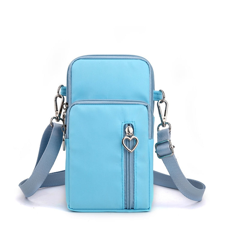 seraCase Shoulder Phone Pouch with Arm Band for Small Sky Blue