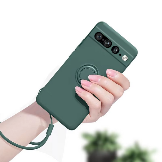 Magnetic Ring Holder Silicone Phone Case For Google Pixel