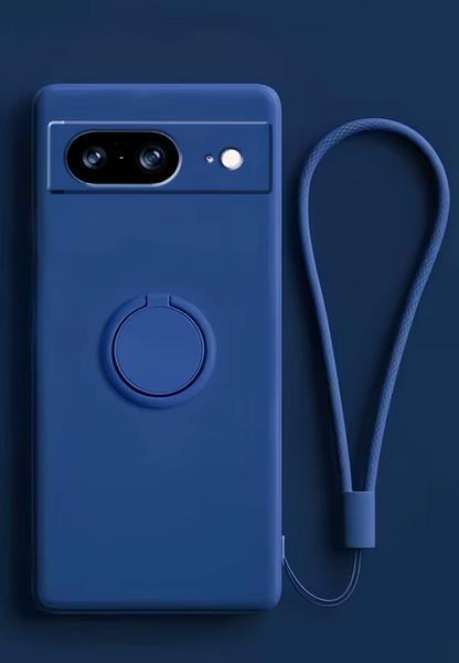 Magnetic Ring Holder Silicone Phone Case For Google Pixel