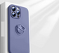 Smooth Silicone Ring Holder iPhone Case