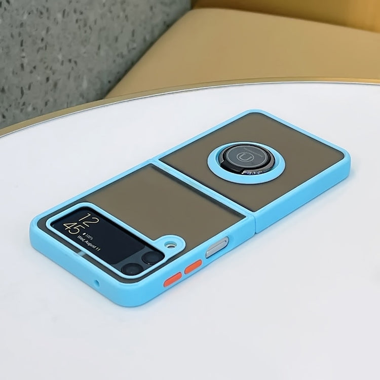 seraCase Shockproof Ring Foldable Samsung Case for Samsung Galaxy Z Flip 3 / Sky Blue