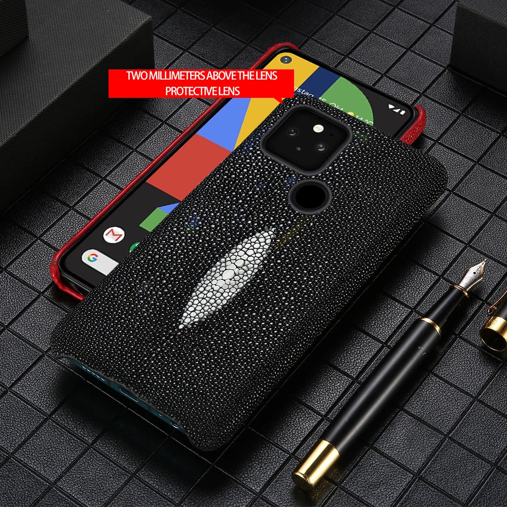 seraCase Genuine Pearl Gourami Leather Protective Case for Google Pixel for
