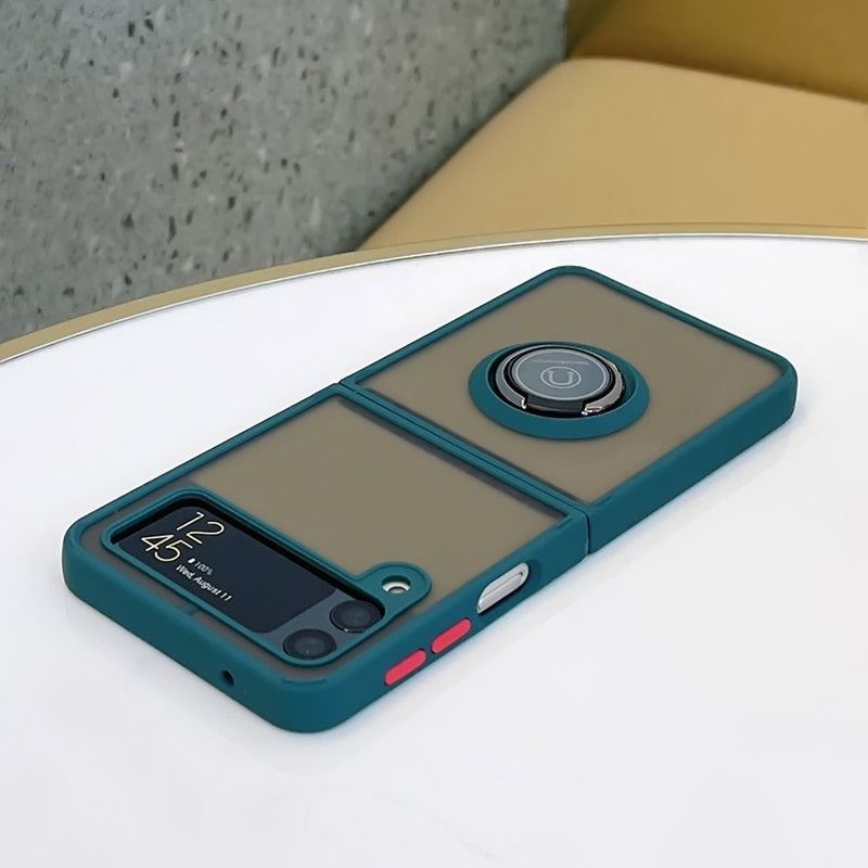 seraCase Shockproof Ring Foldable Samsung Case for Samsung Galaxy Z Flip 3 / Green
