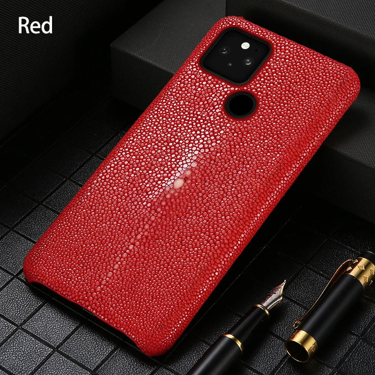 seraCase Genuine Pearl Gourami Leather Protective Case for Google Pixel for Pixel 6 / Red
