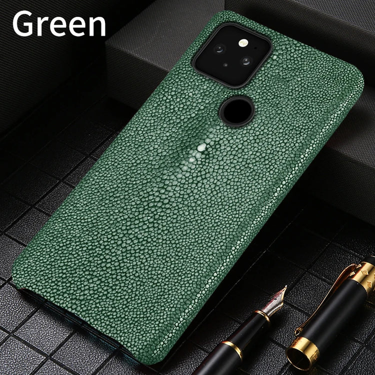 seraCase Genuine Pearl Gourami Leather Protective Case for Google Pixel for Pixel 6 / Green