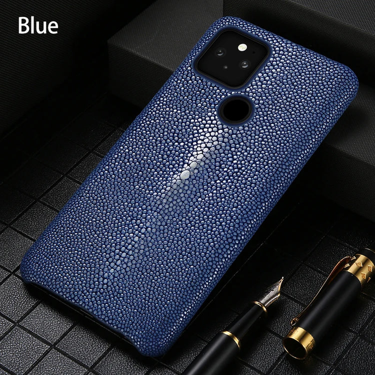 seraCase Genuine Pearl Gourami Leather Protective Case for Google Pixel for Pixel 6 / Blue