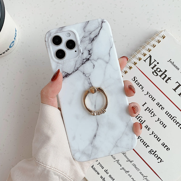 seraCase Trendy Marble Ring iPhone Case for iPhone 14 / White