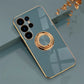 seraCase Cute Electroplated Samsung Case With Ring Holder for Samsung S24 Ultra / Gray