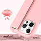Colorful Wrist Strap Soft Leather iPhone Case
