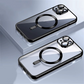 Color Metal Border Transparent MagSafe iPhone Case