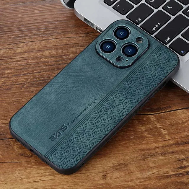 seraCase Retro Leather Elite iPhone Case for iPhone 15 Pro Max / Green