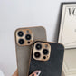 Lambskin Leather iPhone Case with Electroplated Frame
