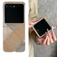 Luxury Leather Stich Flip Phone Case For MOTO Razr