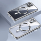 Color Metal Border Transparent MagSafe iPhone Case