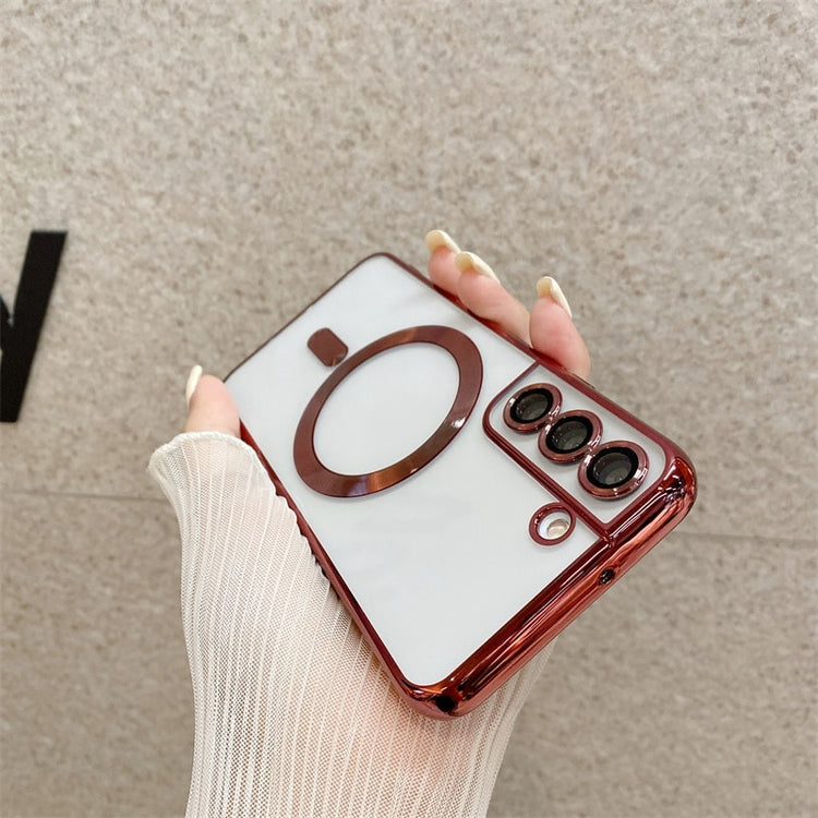 seraCase Transparent Plated MagSafe Samsung Case for Samsung S21 / Red