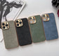 Lambskin Leather iPhone Case with Electroplated Frame