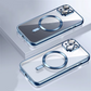 Color Metal Border Transparent MagSafe iPhone Case