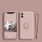 Smooth Silicone Ring Holder iPhone Case