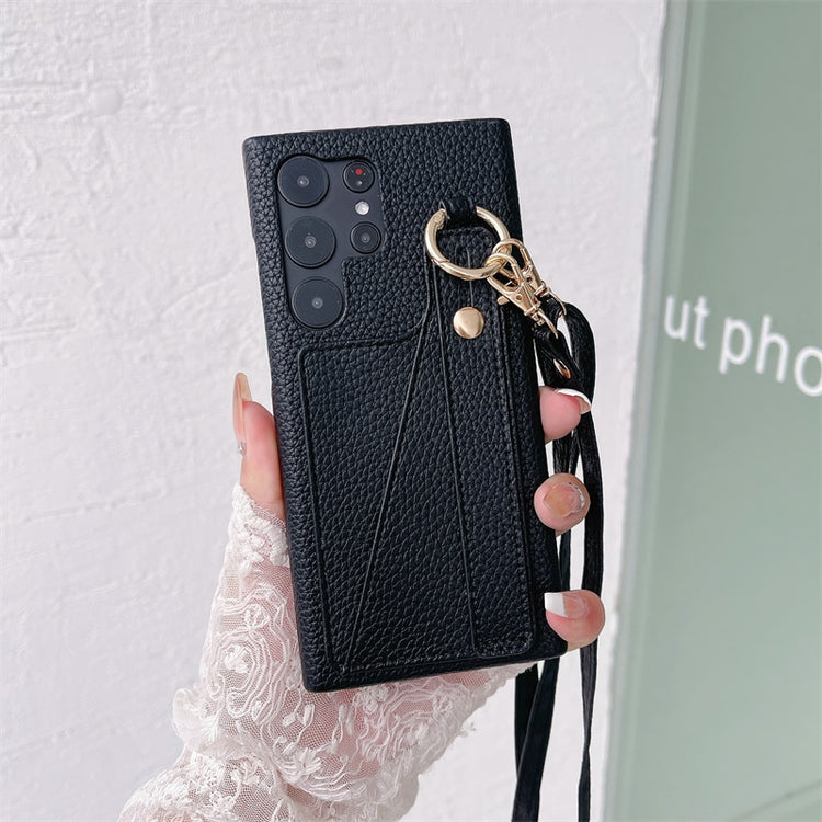 seraCase Luxury Leather Sling Wallet Samsung Case for Samsung A13 5G / Black