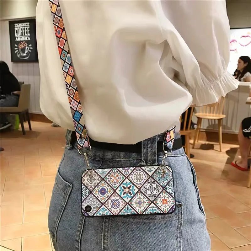 seraCase Boho Crossbody Lanyard iPhone Case for iPhone 15 Pro Max / 485 / Case & Strap