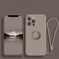 Smooth Silicone Ring Holder iPhone Case