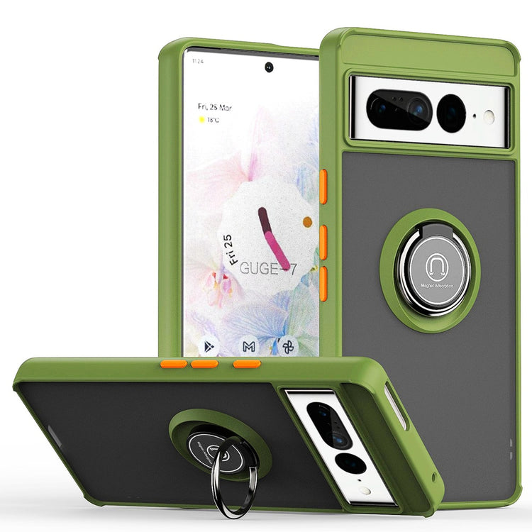 seraCase Sturdy Ring Stand Armor Pixel Case for Google Pixel 7 / Army Green