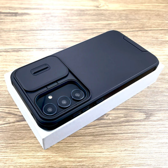 Shockproof Armor Case For Samsung with Camera Lens Slide Cover
