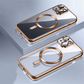 Color Metal Border Transparent MagSafe iPhone Case