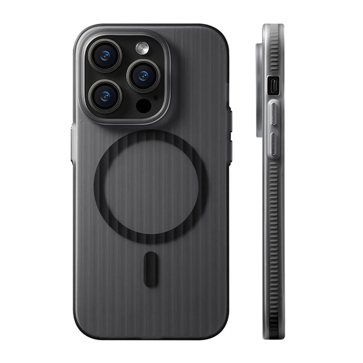 seraCase Corrugated Pattern MagSafe iPhone Case for iPhone 15 Pro Max / Black